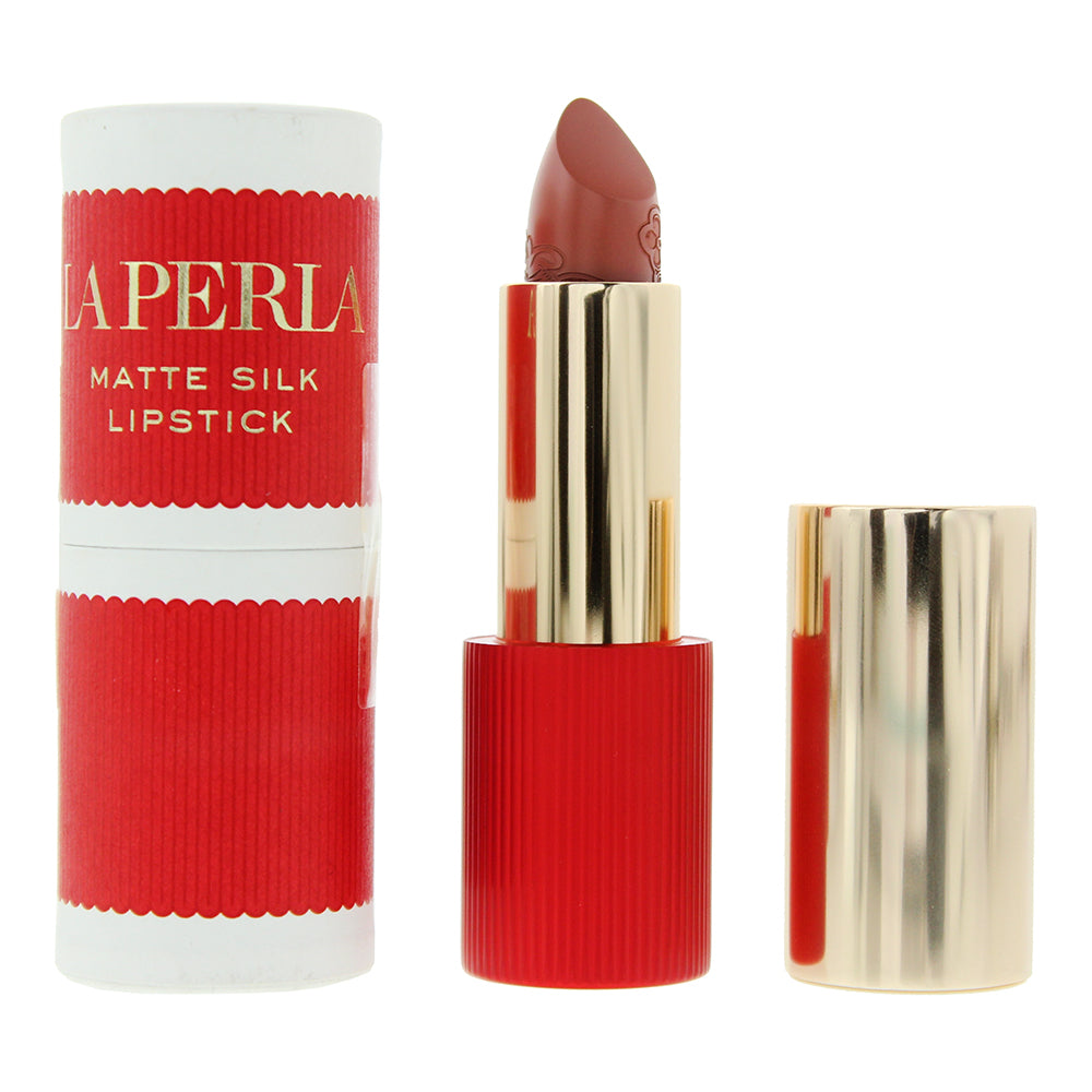 La Perla Matte Silk Lipstick - #110 - Cinnamon Red - 3.5g - Glow Empire