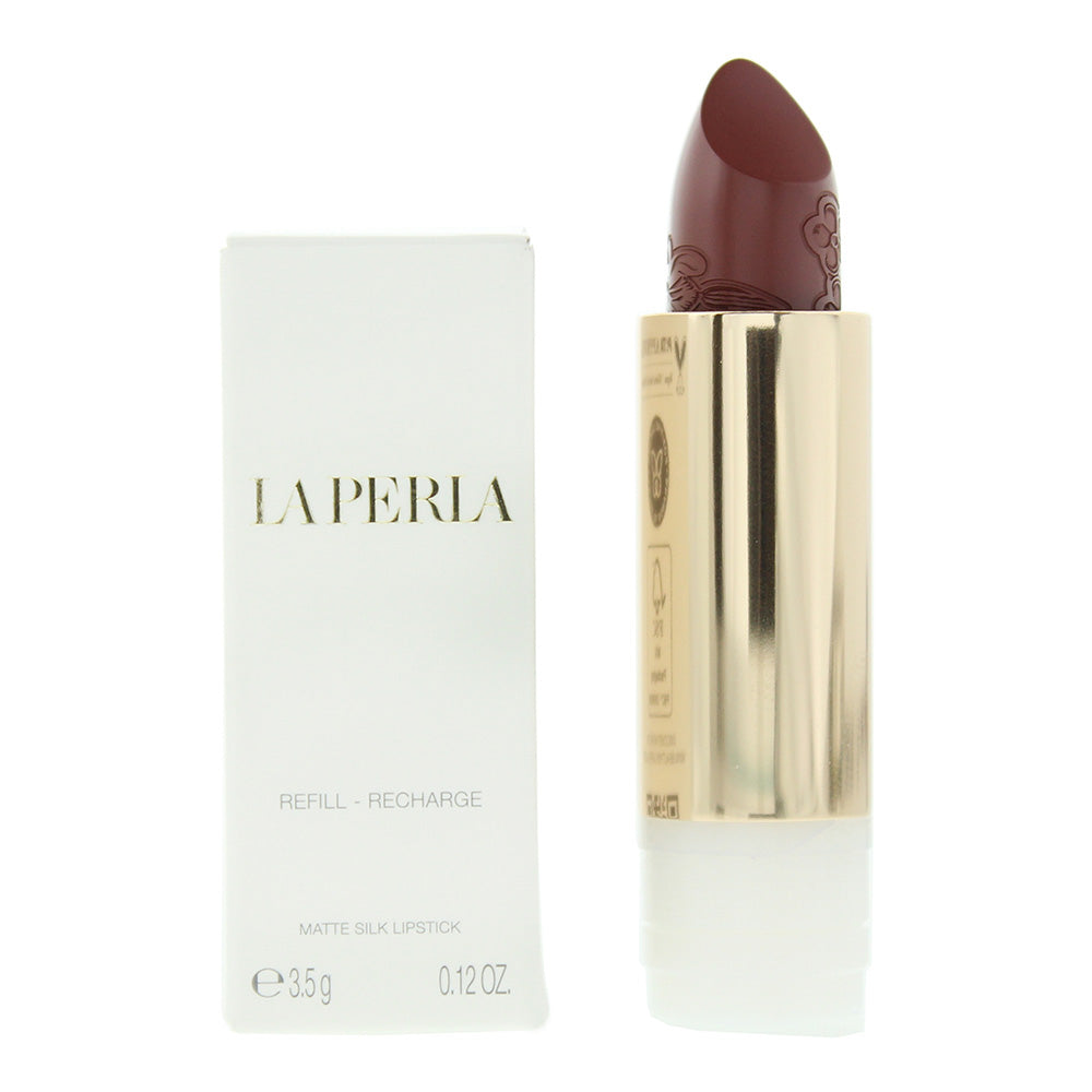 La Perla Matte Silk Lipstick - #112 - Tiramisu Red - 3.5g - Refill - Glow Empire