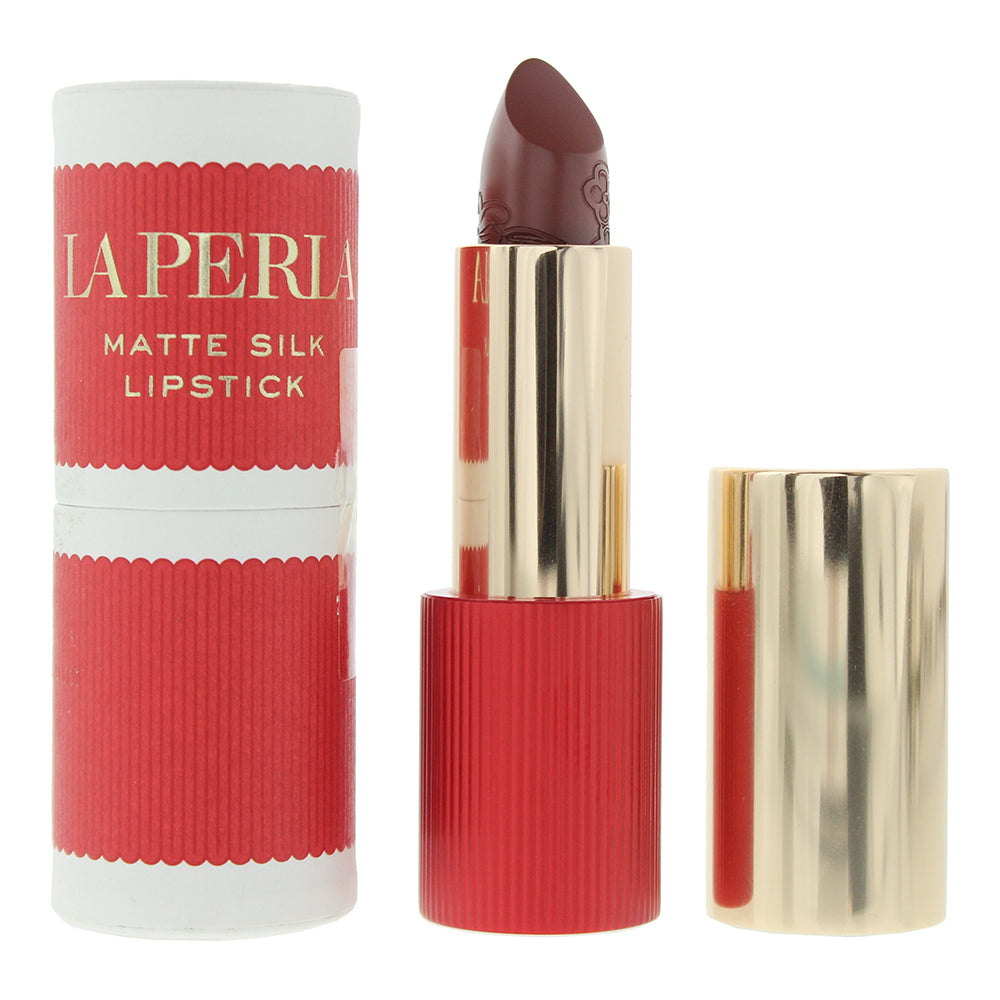 La Perla Matte Silk Lipstick - #112 - Tiramisu Red - 3.5g - Glow Empire
