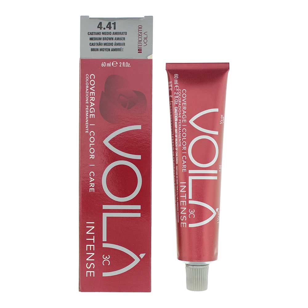 Intercosmo Voilà 3C Intense 60ml - 4.41 Medium Brown Amber - Glow Empire