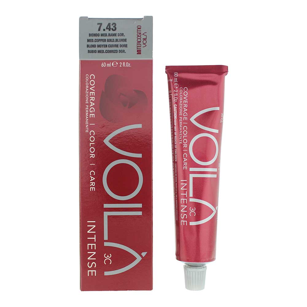 Intercosmo Voilà 3C Intense 60ml - 7.43 Mediterranean Copper Gold Blonde - Glow Empire