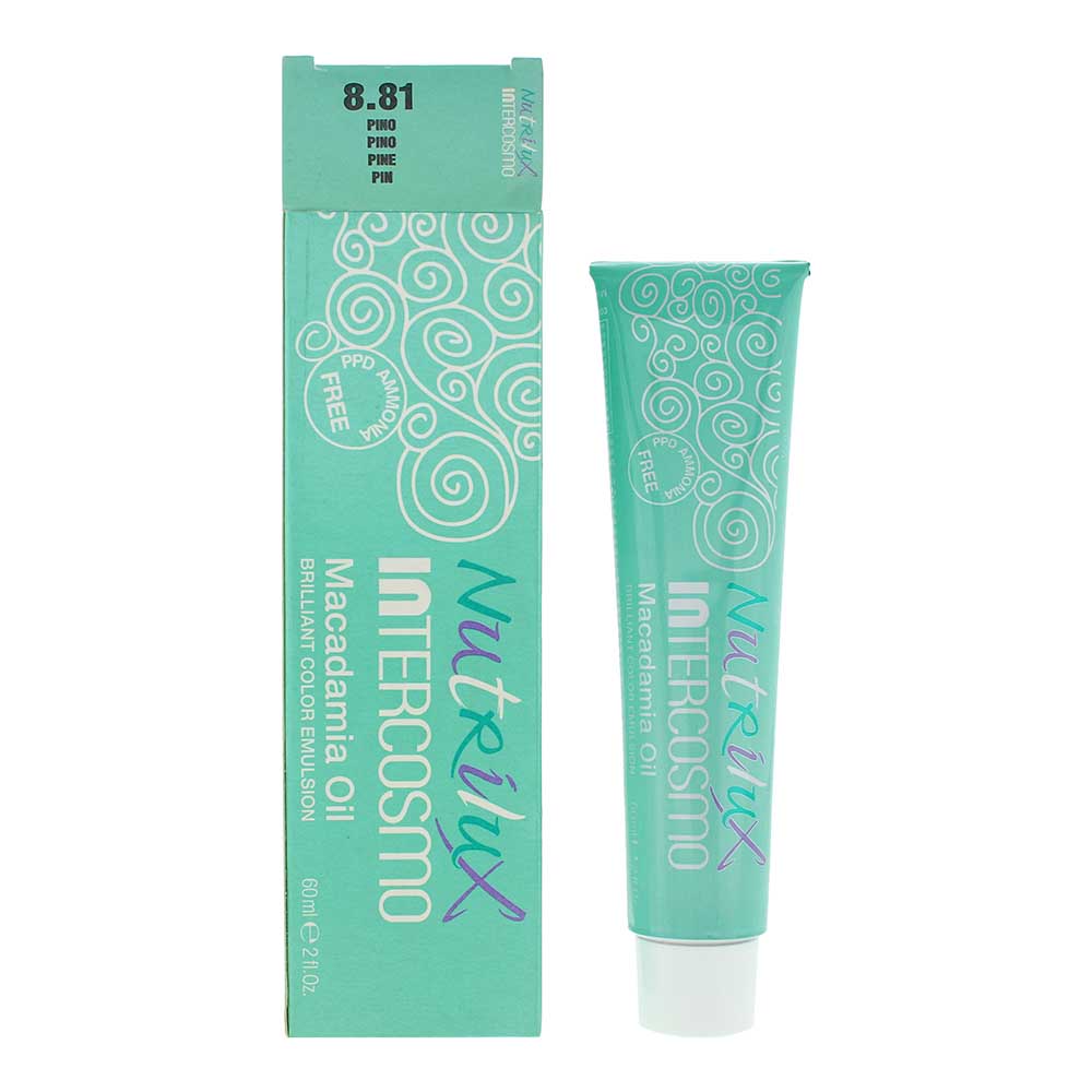 Intercosmo Nutrilux Macadamia Oil Hair Colour - 60ml - 8.81 Pine - Glow Empire