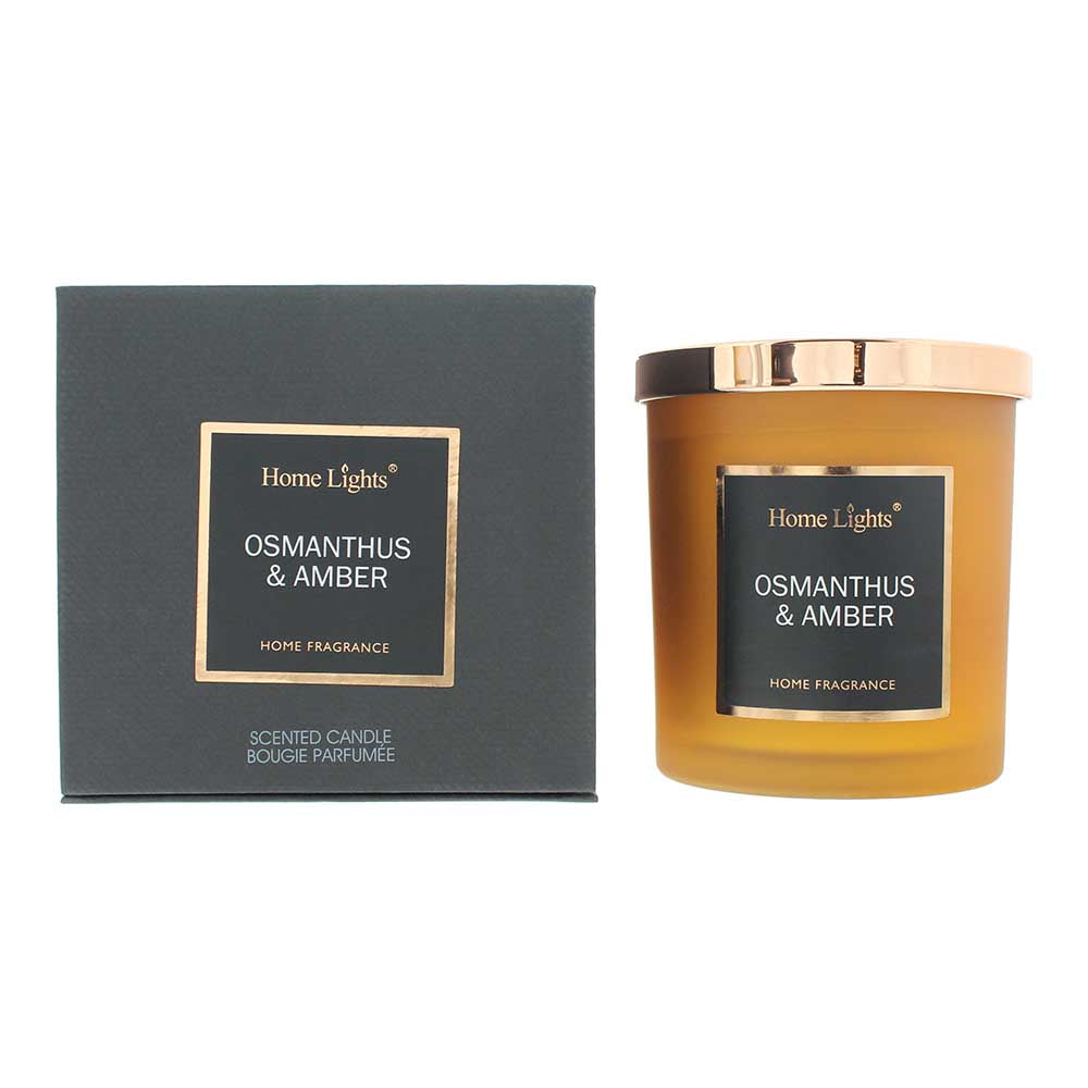 Home Lights Osmanthus & Amber Scented Candle 215g - Glow Empire