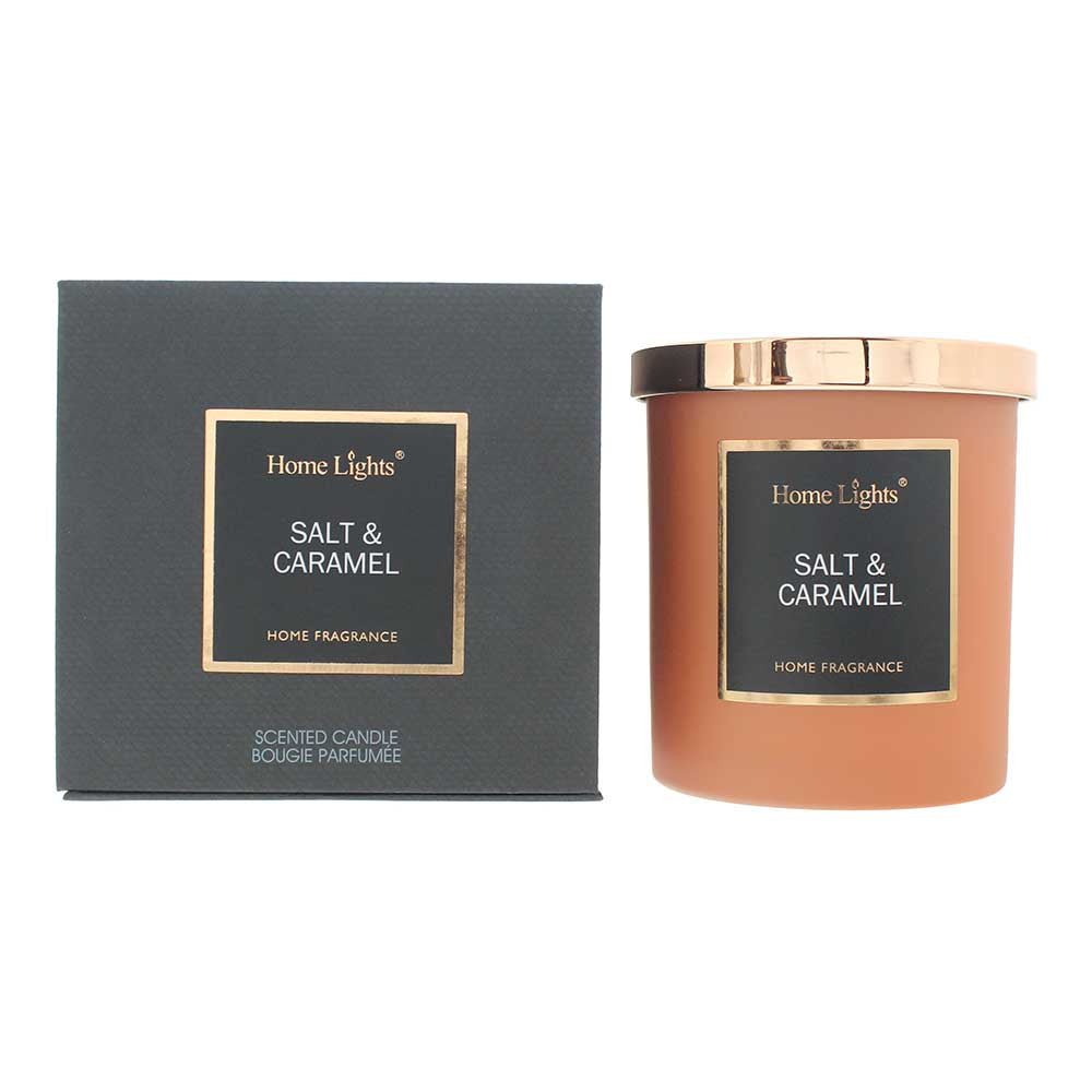 Home Lights Salt & Caramel Scented Candle 215g - Glow Empire