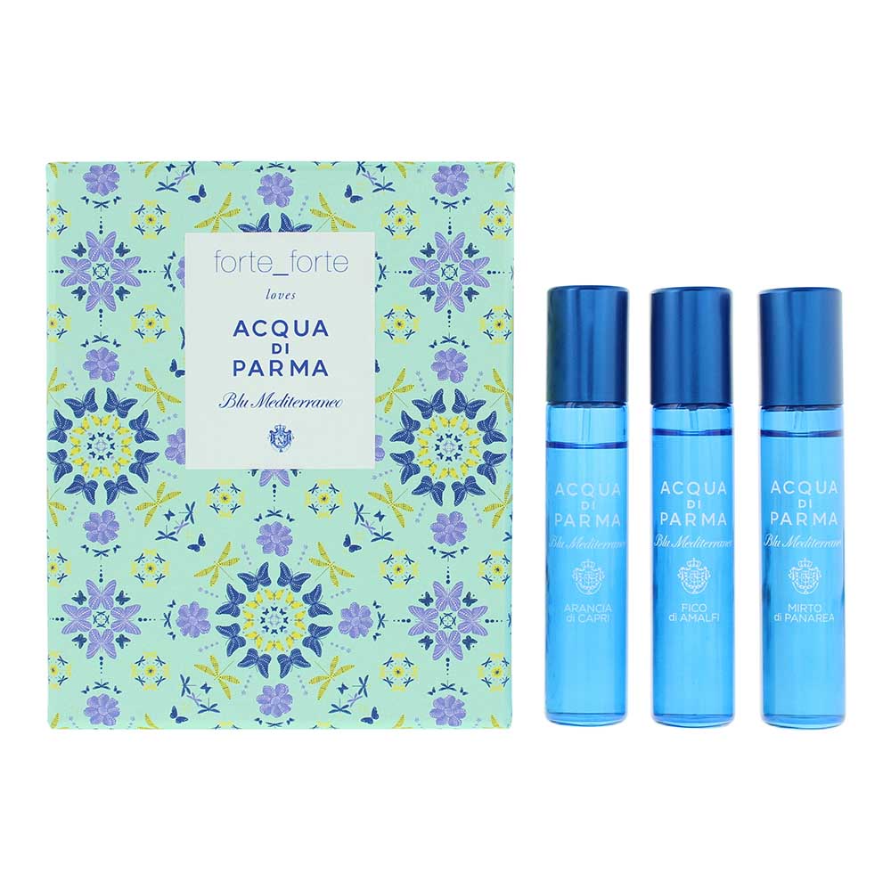 Acqua di Parma Blu Mediterraneo Discovery Set 12ml Arancia di Capri EDT + 12ml Fico di Amalfi EDT + 12ml Mirto di Panarea EDT - Glow Empire