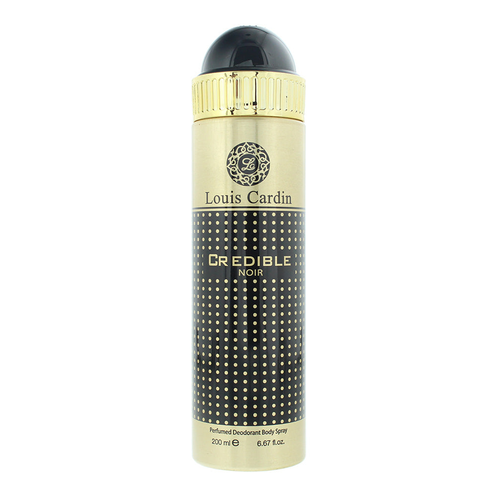 Louis Cardin Credible Noir Perfumed Deodorant Body Spray 200ml - Glow Empire