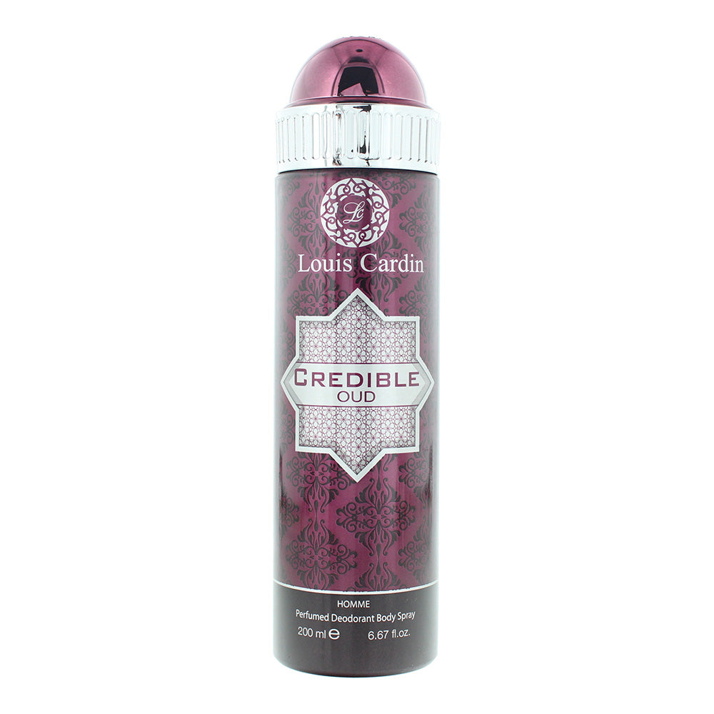 Louis Cardin Credible Oud Perfumed Deodorant Body Spray 200ml - Glow Empire