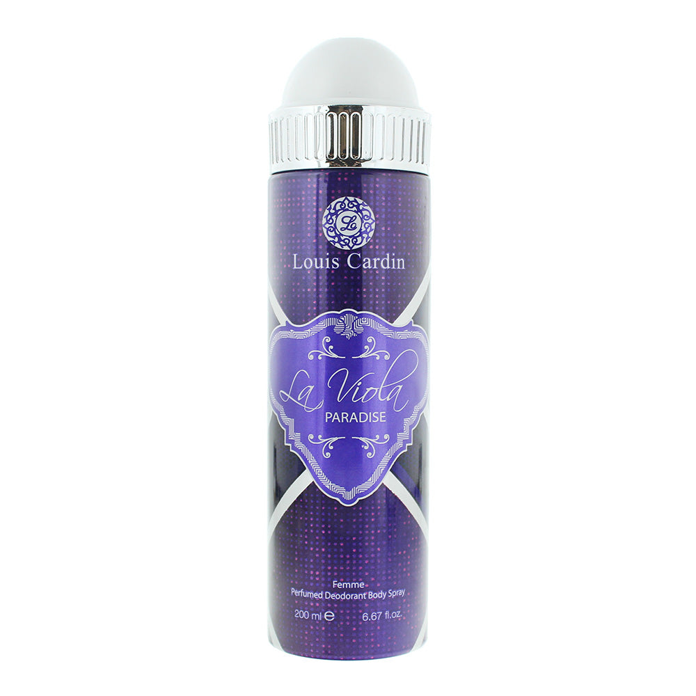 Louis Cardin La Viola Paradise Perfumed Deodorant Body Spray 200ml - Glow Empire