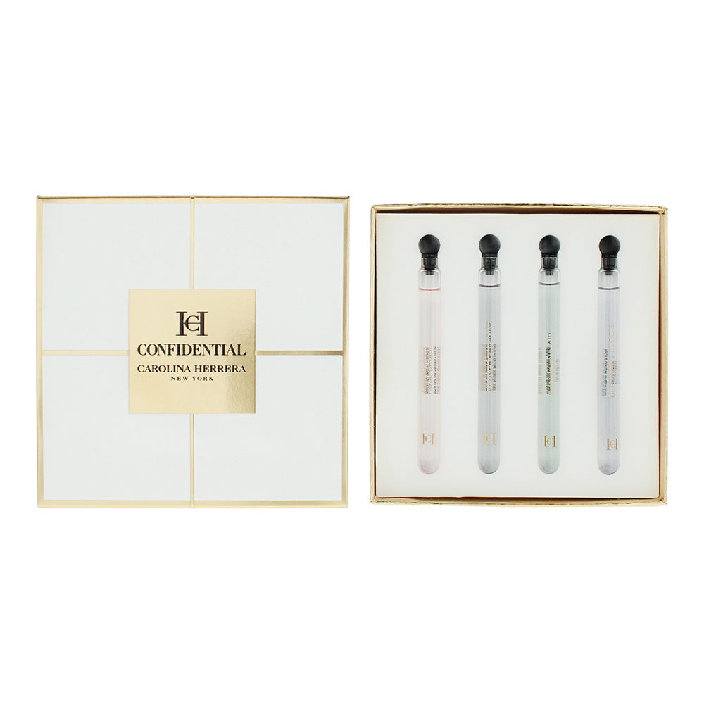 Carolina Herrera Confidential Giftset - 4x4ml Orange Affair EDT Splash - Bergamot Bloom EDT Splash - Vetiver Paradise EDT Splash - Rose Cruise EDT Splash - Glow Empire