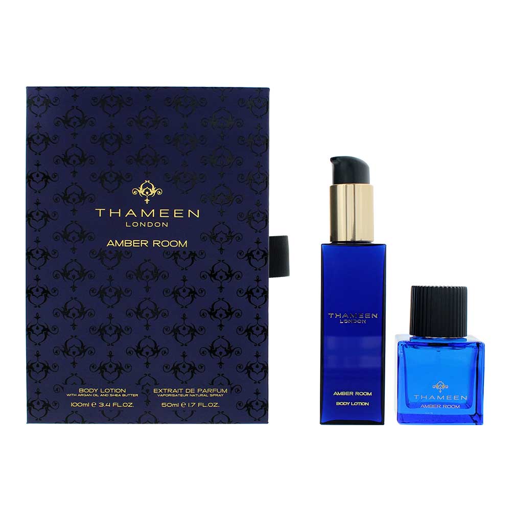 Thameen Amber Room Gift Set: Extrait de Parfum 50ml - Body Lotion 100ml - Glow Empire
