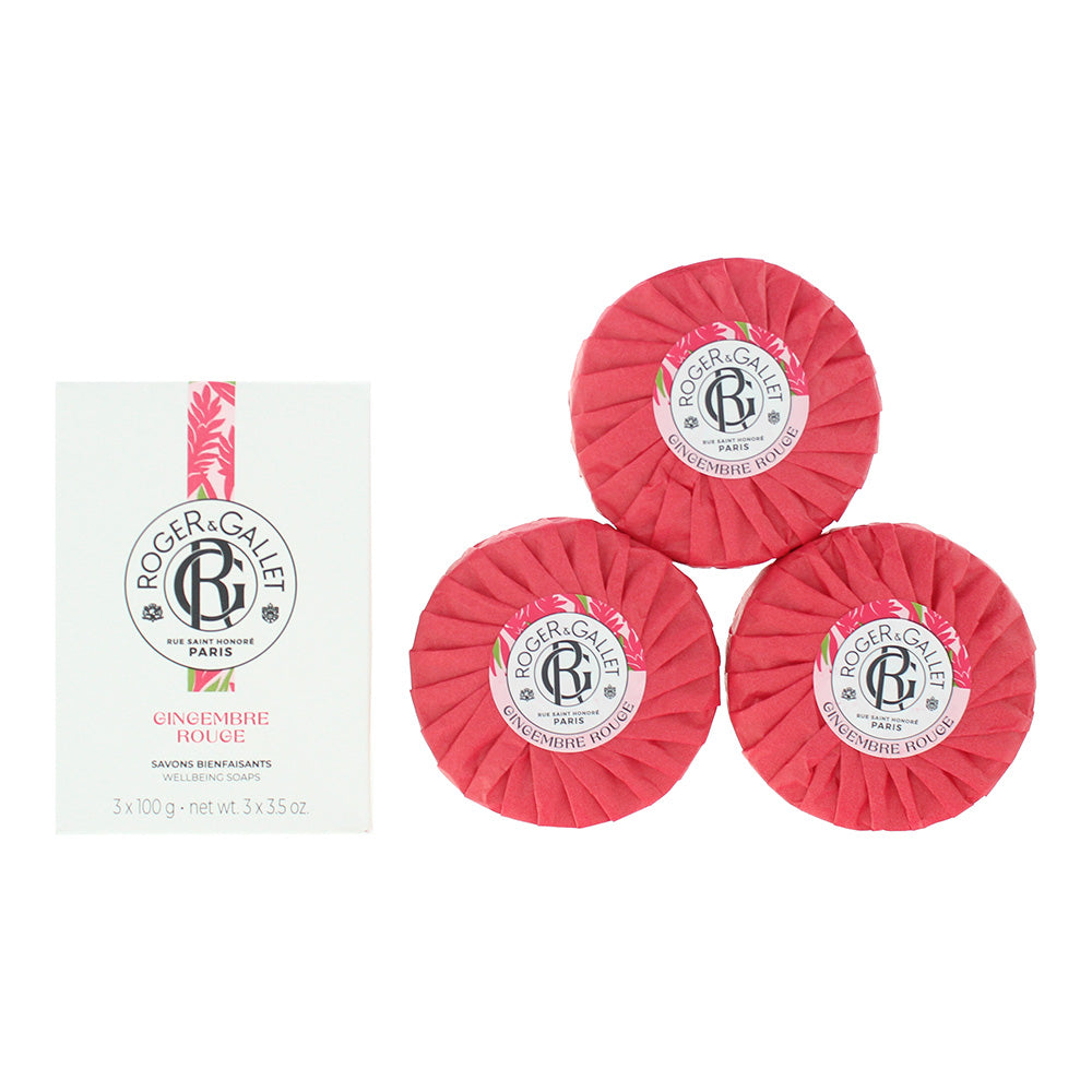 Roger & Gallet Gingembre Rouge Soap 3 x 100g - Glow Empire