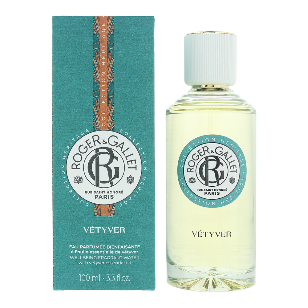 Roger & Gallet Vétyver Eau Parfumée 100ml Splash  - Glow Empire