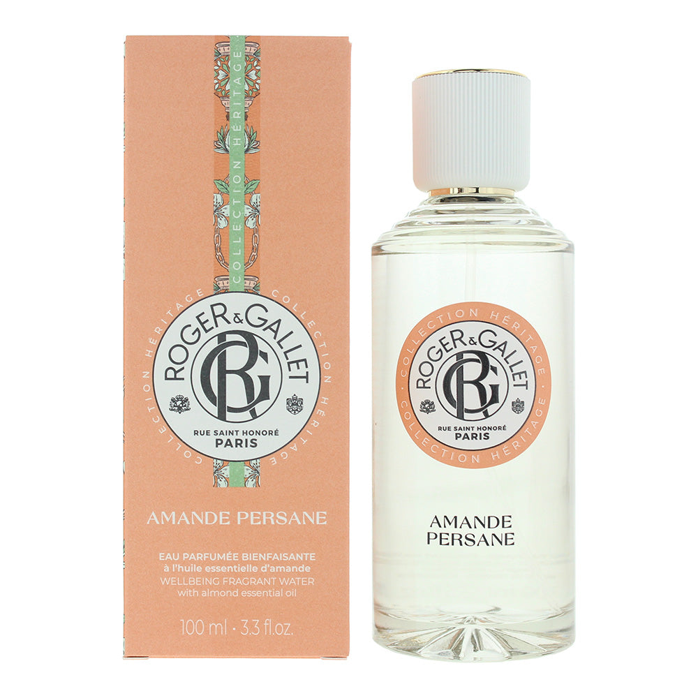 Roger & Gallet Amande Persane Wellbeing Fragrant Water 100ml Spray  - Glow Empire