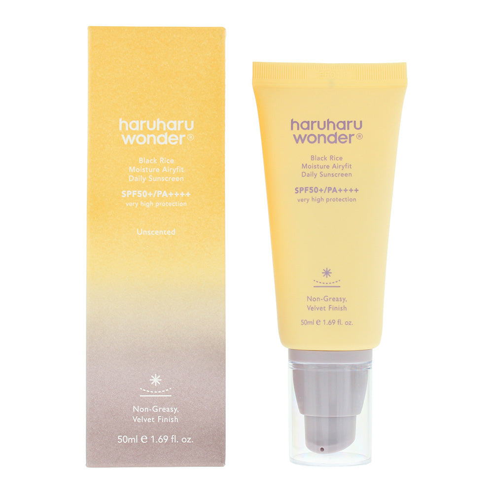 Haruharu Wonder Black Rice Moisture Airyfit Daily Sunscreen SPF50+/Pa++++ 50ml - Glow Empire