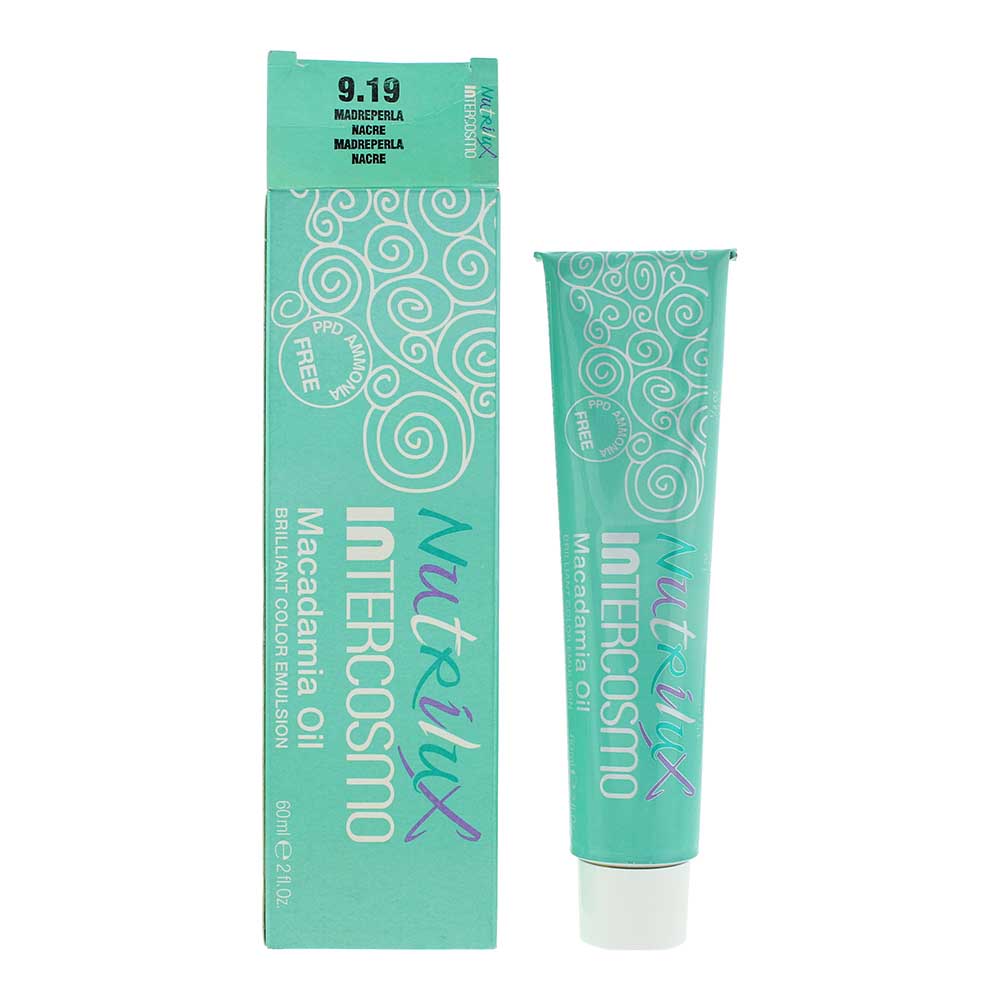 Intercosmo Nutrilux Macadamia Oil Hair Colour - 60ml - 9.19 Madreperla - Glow Empire