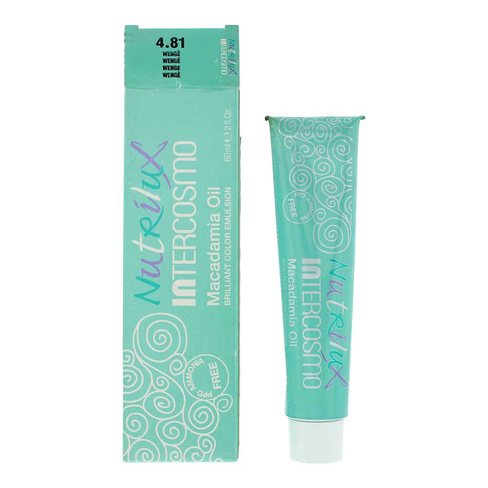 Intercosmo Nutrilux Macadamia Oil Hair Colour - 60ml - 4.81 Wenge - Glow Empire