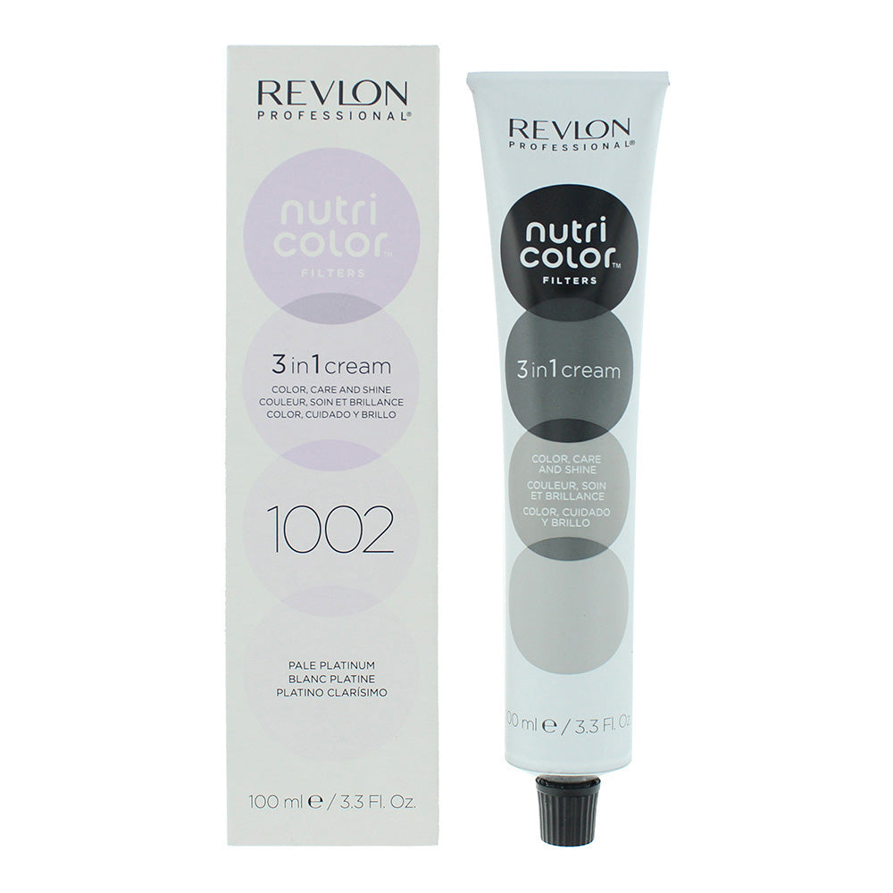Revlon Nutri Color Filters 3 in 1 Cream Hair Colourant 100ml - 1002 Pale Platinum - Glow Empire
