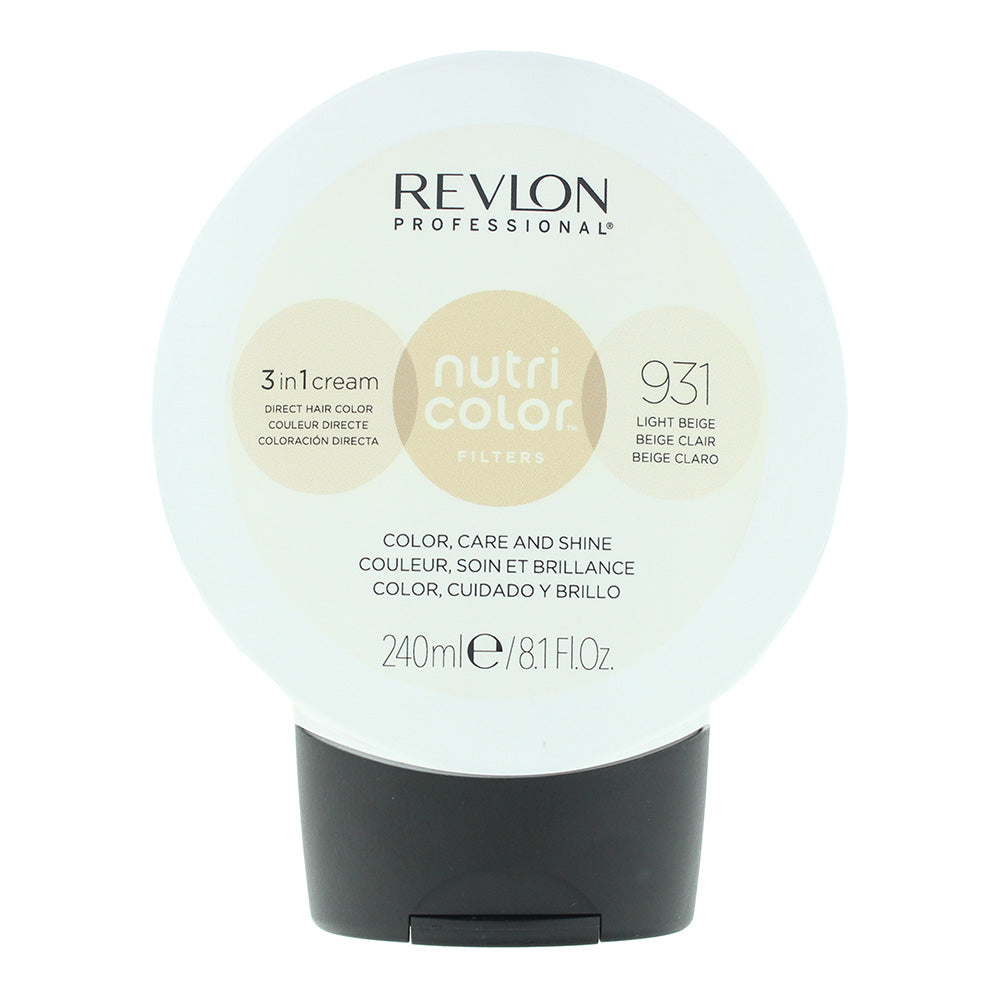 Revlon Nutri Color Filters 3 in 1 Cream Hair Colourant 240ml - 931 Light Beige - Glow Empire