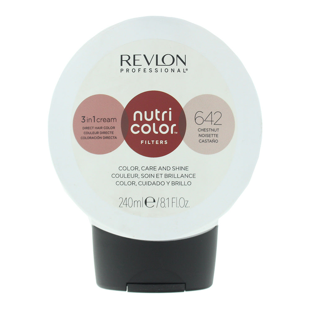 Revlon Nutri Color Filters 3 in 1 Cream Hair Colourant 240ml - 642 Chestnut - Glow Empire