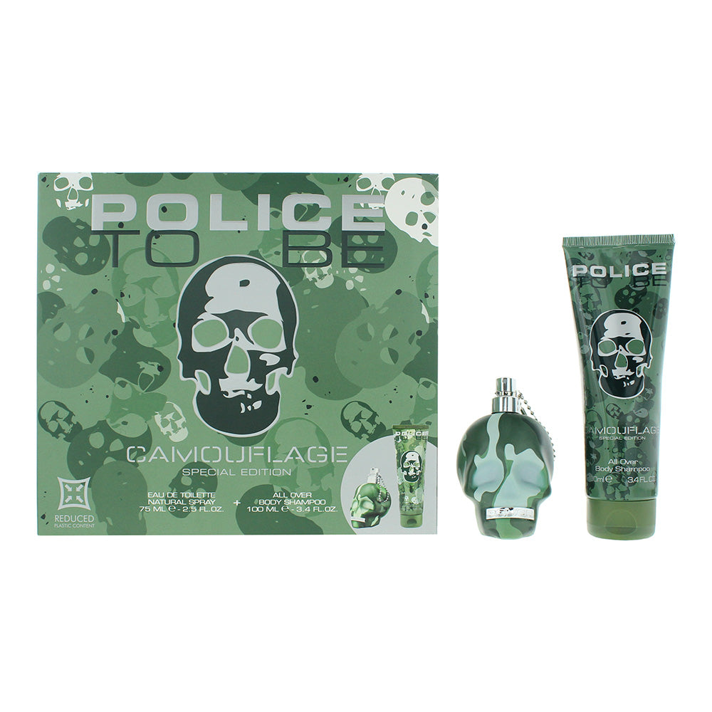 Police To Be Camouflage Gift Set 75ml EDT + 100ml Shower Gel - Glow Empire