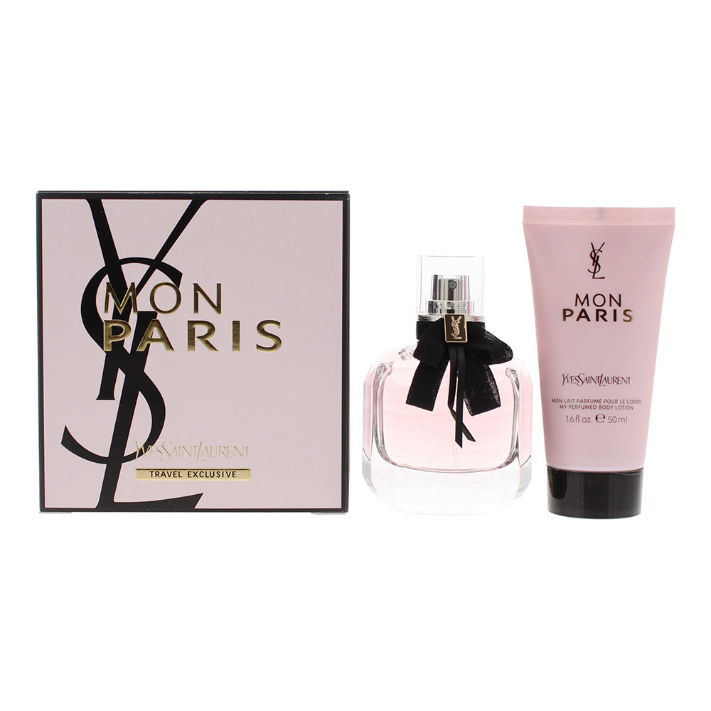 Yves Saint Laurent Mon Paris Gift Set 50ml EDP + 50ml Body Lotion - Glow Empire