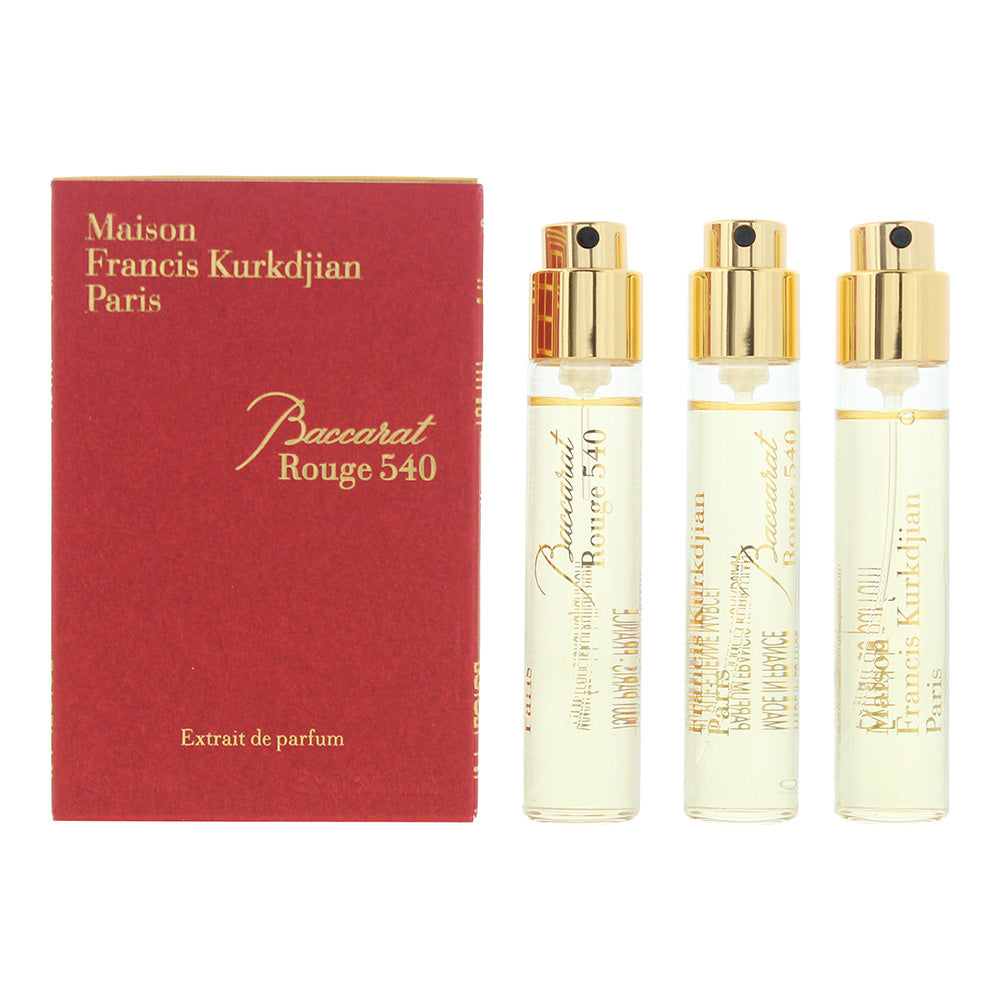Maison Francis Kurkdjian Baccarat Rouge 540 Extrait de Parfum Travel Set 3 x 11ml Extrait de Parfum Refills - Glow Empire