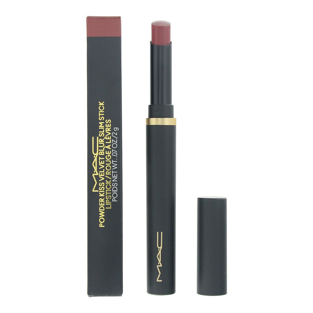 Mac Powder Kiss Velvet Blur Slim Lipstick 2g - 880 Rose Mary - Glow Empire