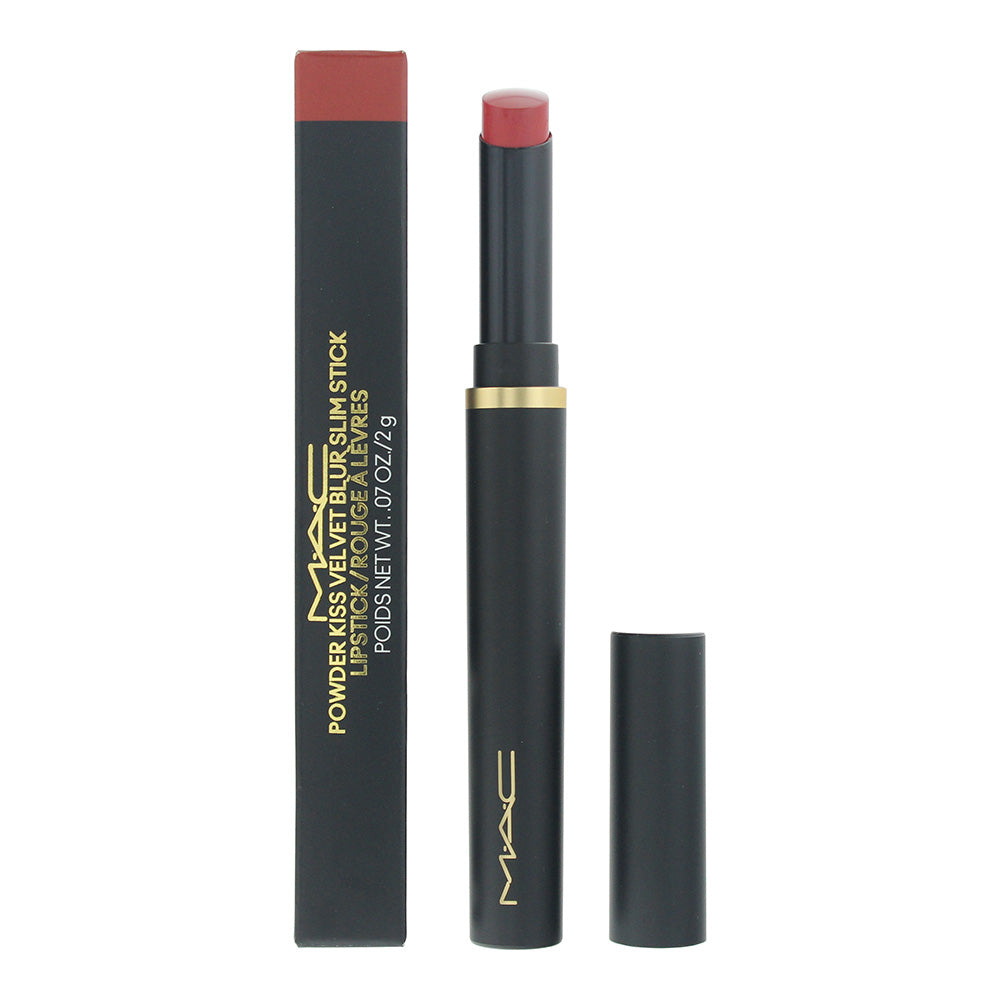 Mac Powder Kiss Velvet Blur Slim Lipstick 2g -  877 Devoted To Chill - Glow Empire