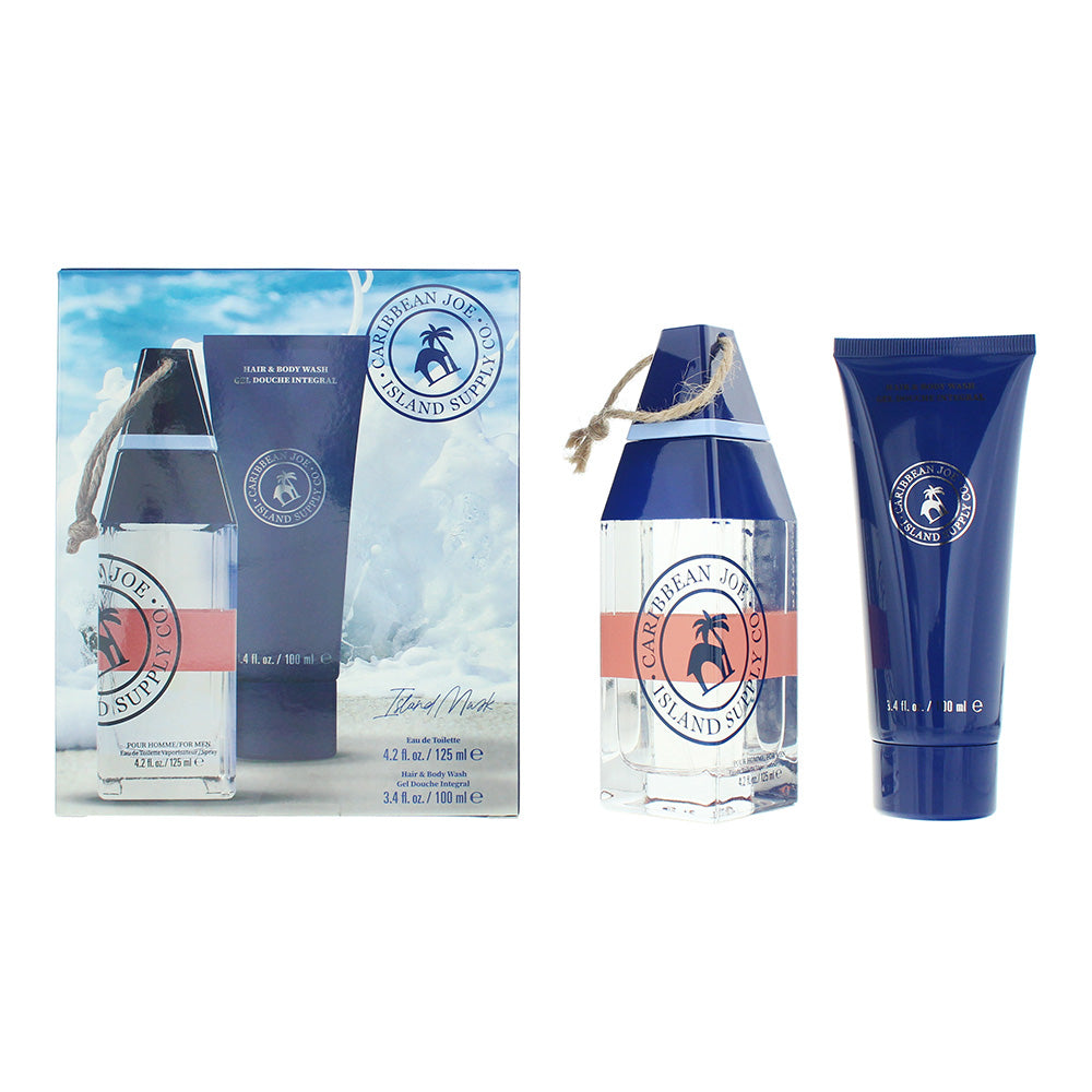 Caribbean Joe Island Musk Gift Set 125ml EDT + 100ml Hair & Body Wash - Glow Empire