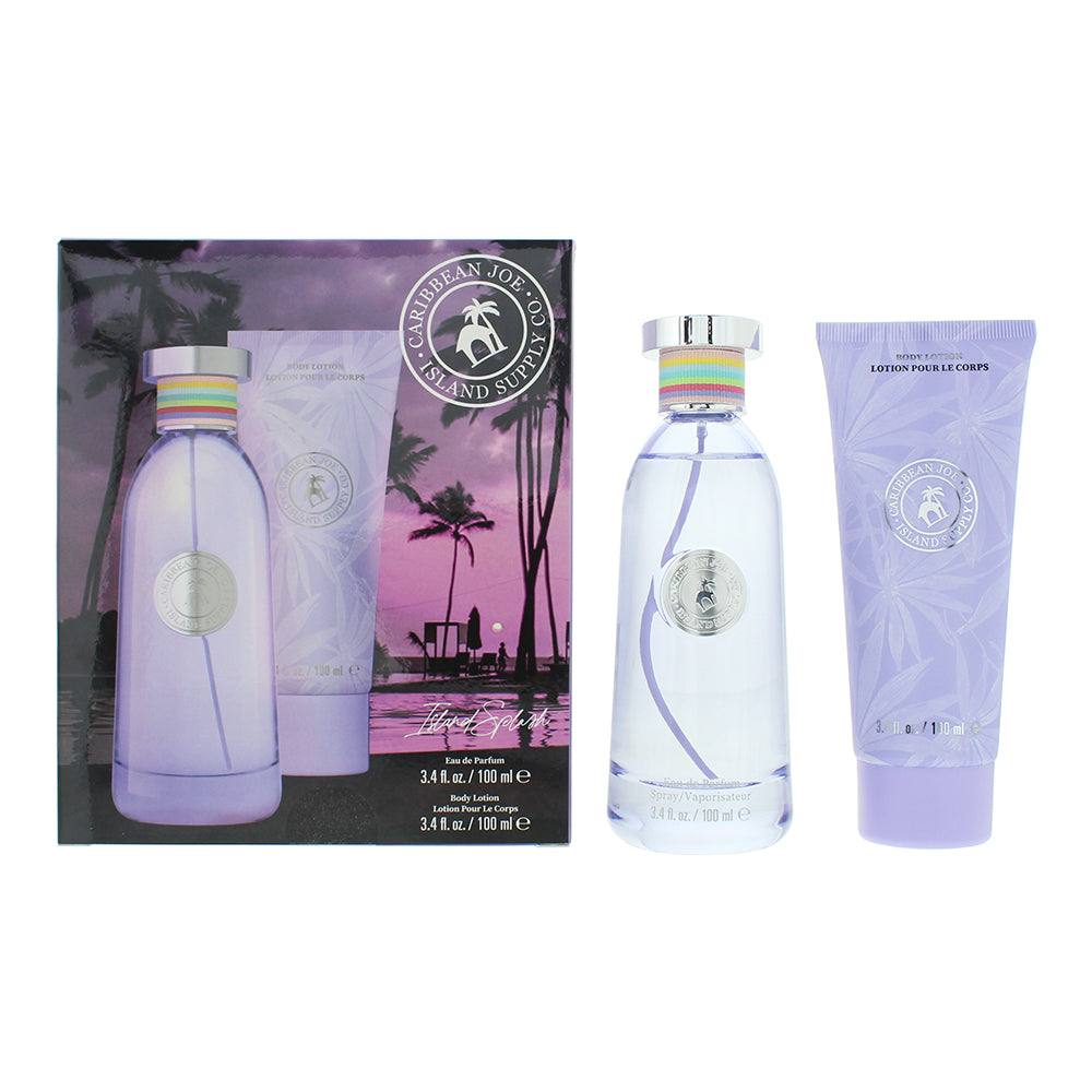 Caribbean Joe Island Splash Gift Set 100ml EDP + 100ml Body Lotion - Glow Empire