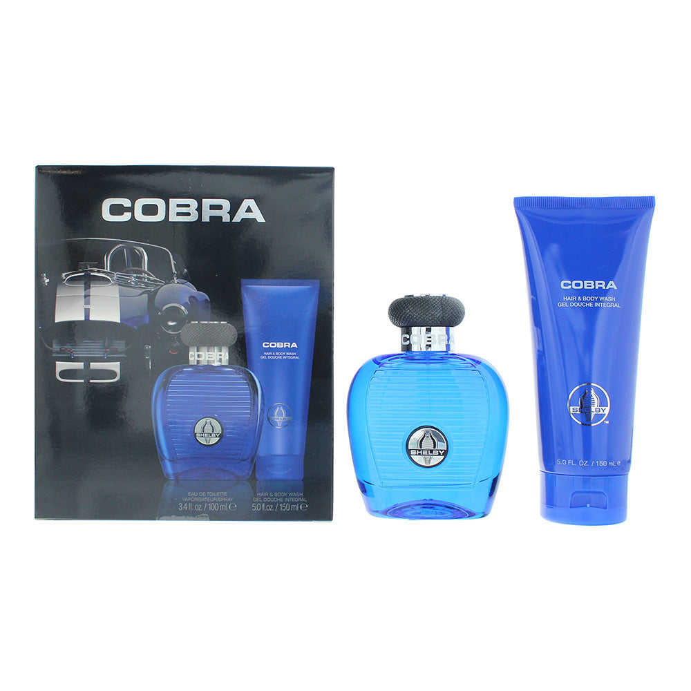 Carroll Shelby Blue Cobra Gift Set 100ml EDT + 150ml Hair & Body Wash - Glow Empire