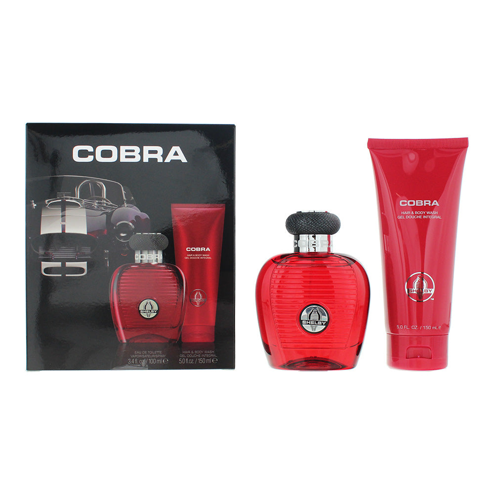 Carroll Shelby Red Cobra Gift Set 100ml EDT + 150ml Hair & Body Wash - Glow Empire