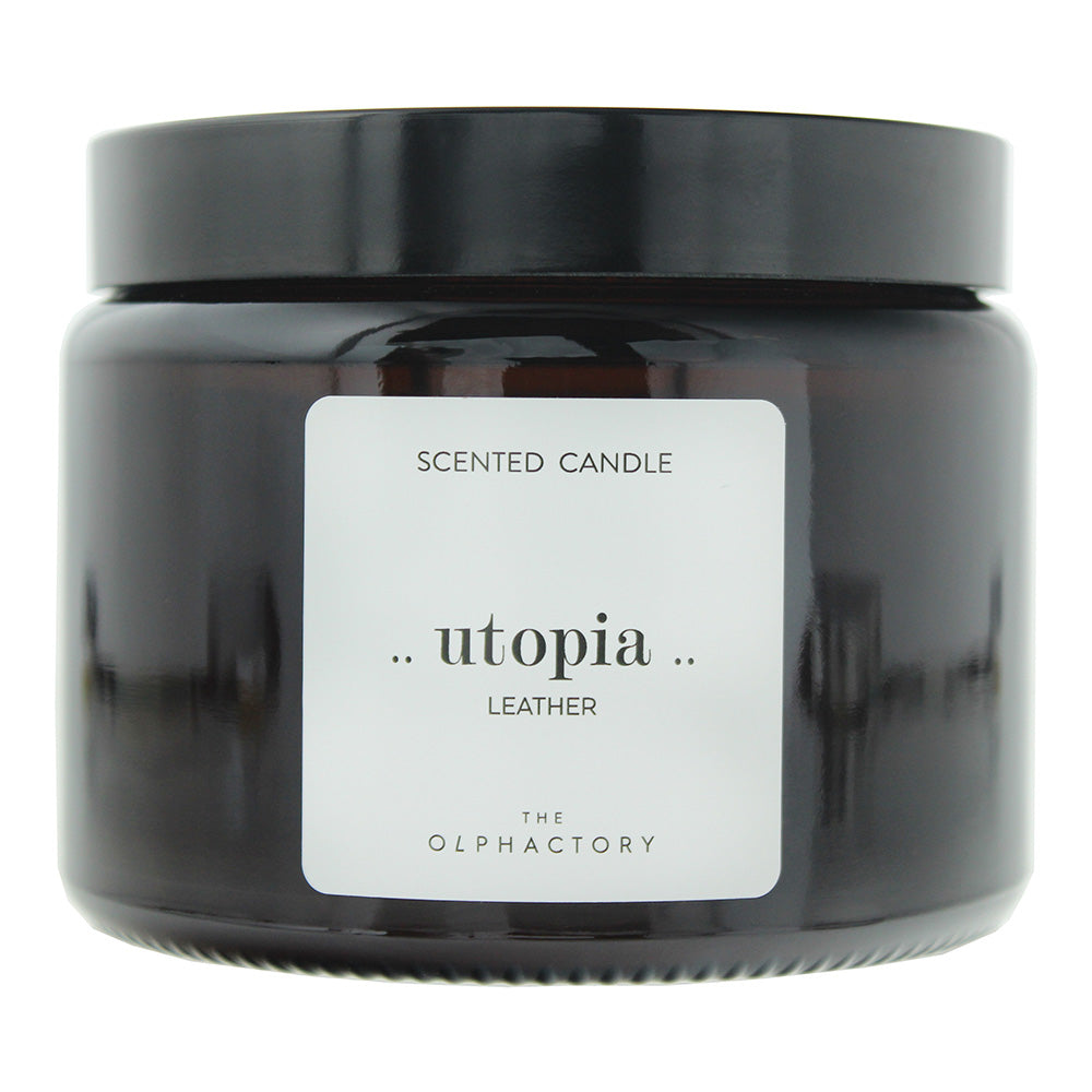 The Olphactory Utopia Leather Scented Candle 360g - Glow Empire
