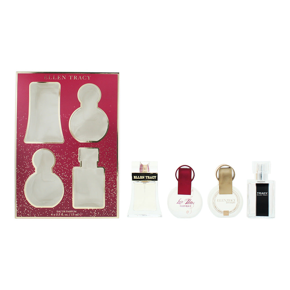 Ellen Tracy Gift Set 15ml Classic EDP + 15ml Bronze EDP + 15ml Tracy EDP + 15ml Love Notes EDP - Glow Empire