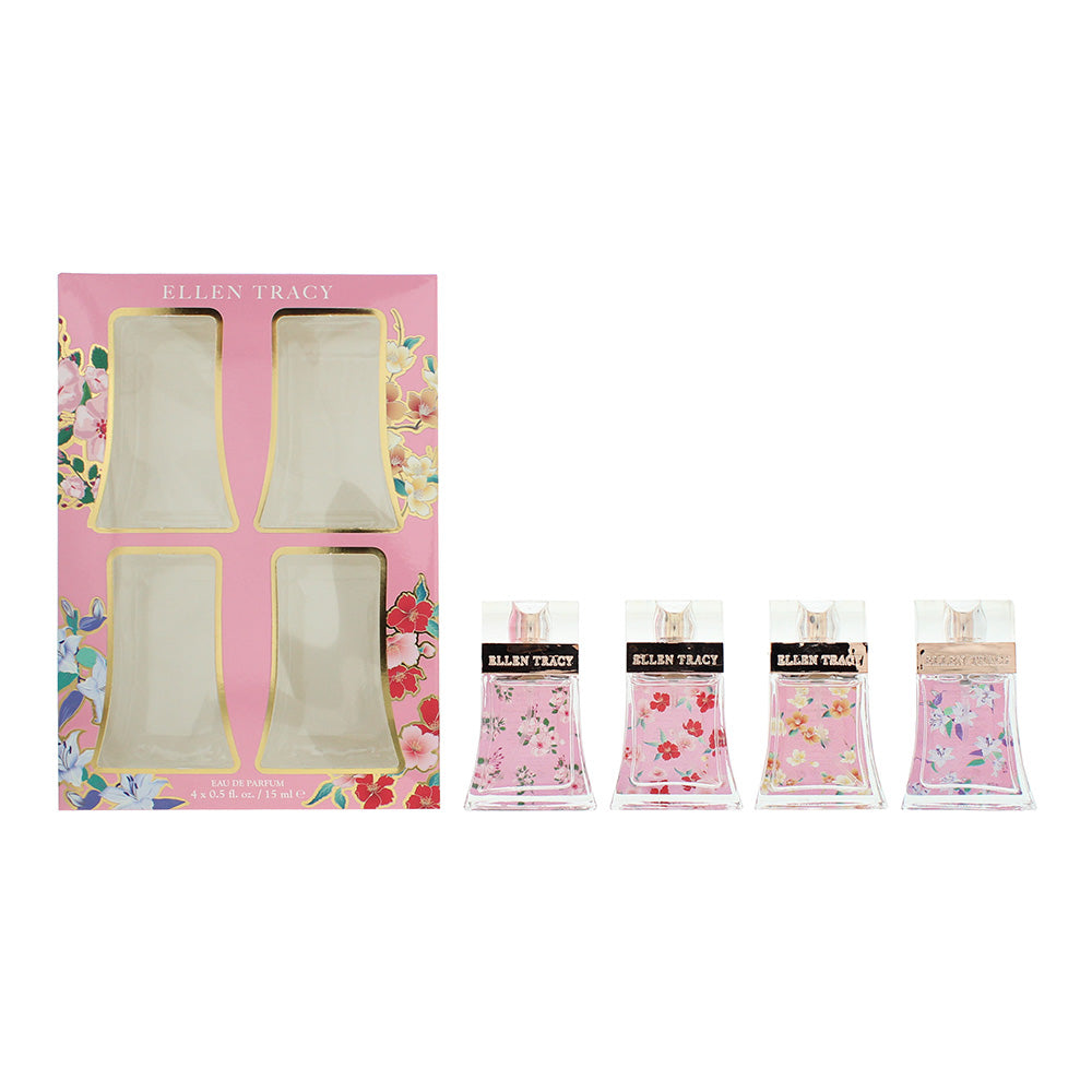 Ellen Tracy Gift Set 15ml Bloom EDP + 15ml Dashing EDP + 15ml Luminous EDP + 15ml Sparkling EDP - Glow Empire