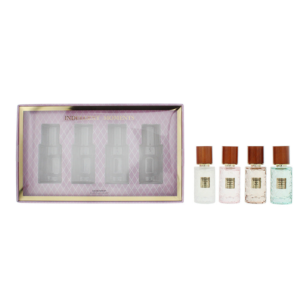 Indulgent Moments Replica Gift Set 15ml Cashmere & Vanilla EDP + 15ml Pink Peony & Water Lotus EDP + 15ml Neroli & Sea Salt EDP + 15ml Jasmine Petals & Cedarwood EDP - Glow Empire