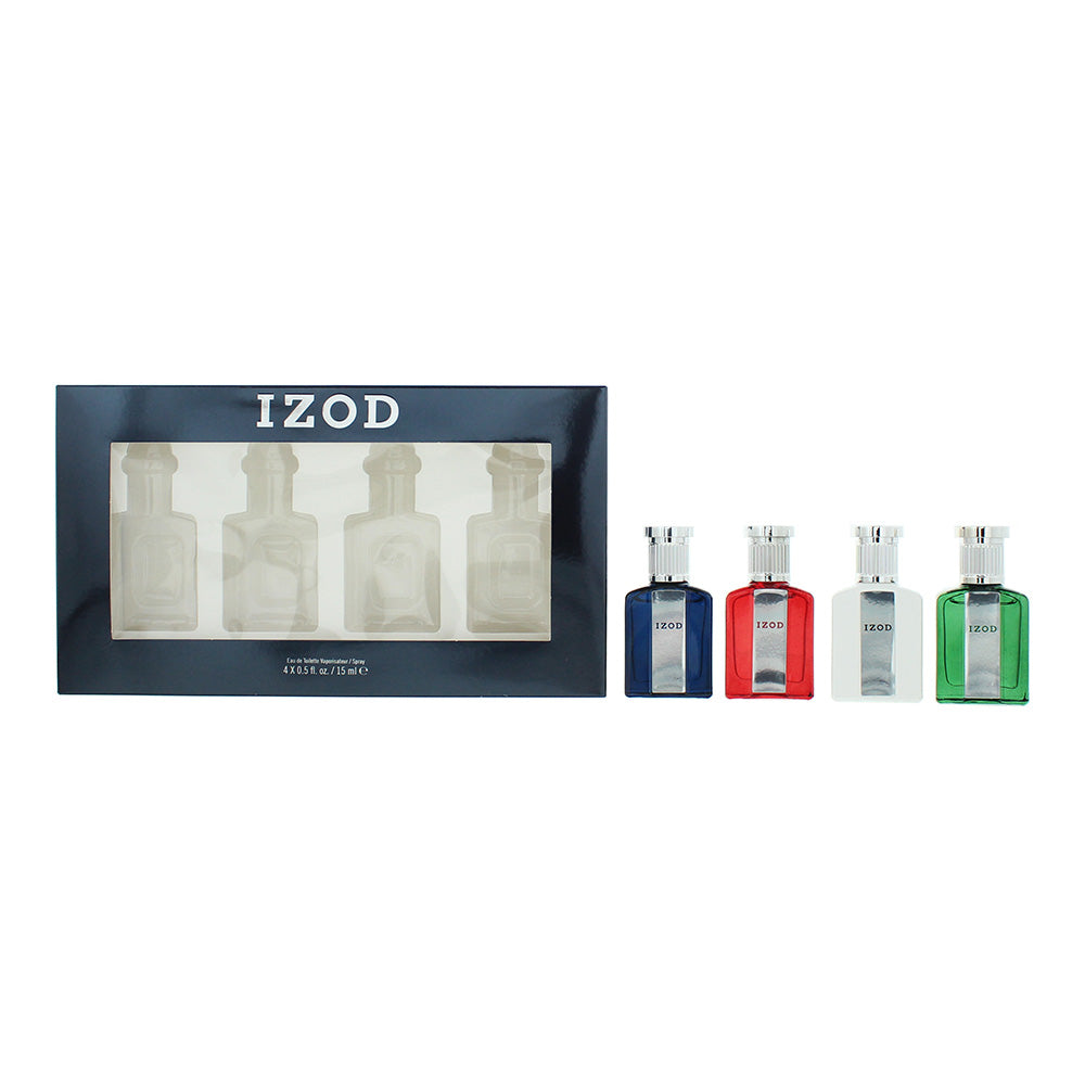 Izod Gift Set 15ml Blue EDT + 15ml Red EDT + 15ml White EDT + 15ml Green EDT - Glow Empire