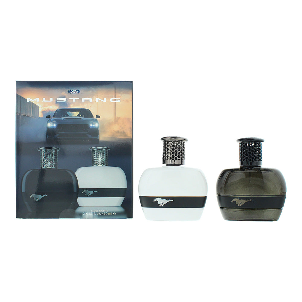 Mustang Gift Set 50ml Black EDT + 50ml White EDT - Glow Empire