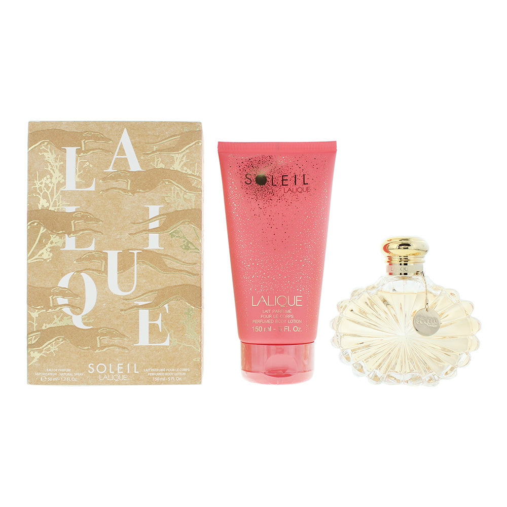 Lalique Soleil Gift Set 50ml EDP + 150ml Body Lotion - Glow Empire