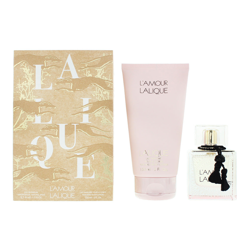 Lalique L'amour Gift Set: EDP 50ml - Body Lotion 150ml  - Glow Empire
