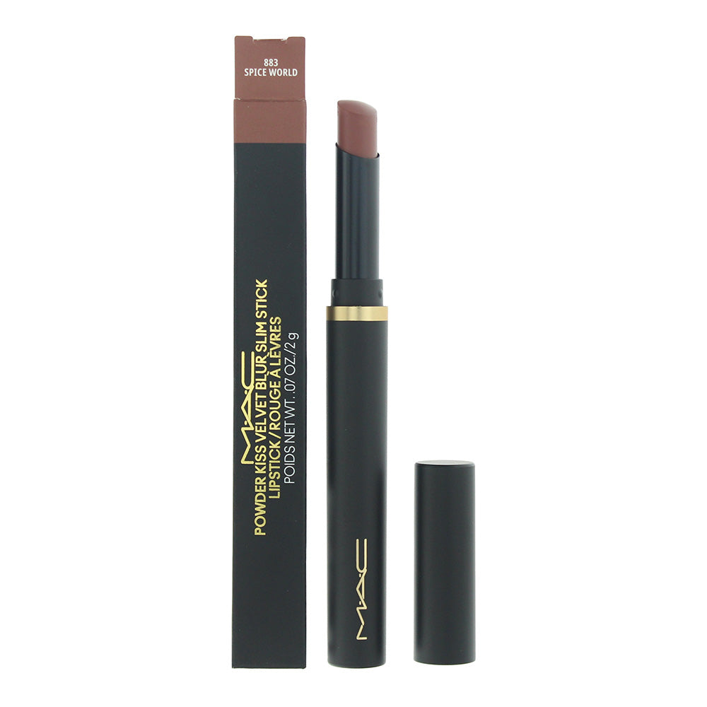 MAC Powder Kiss Velvet Blur Slim Lipstick 2g - Spice World - Glow Empire