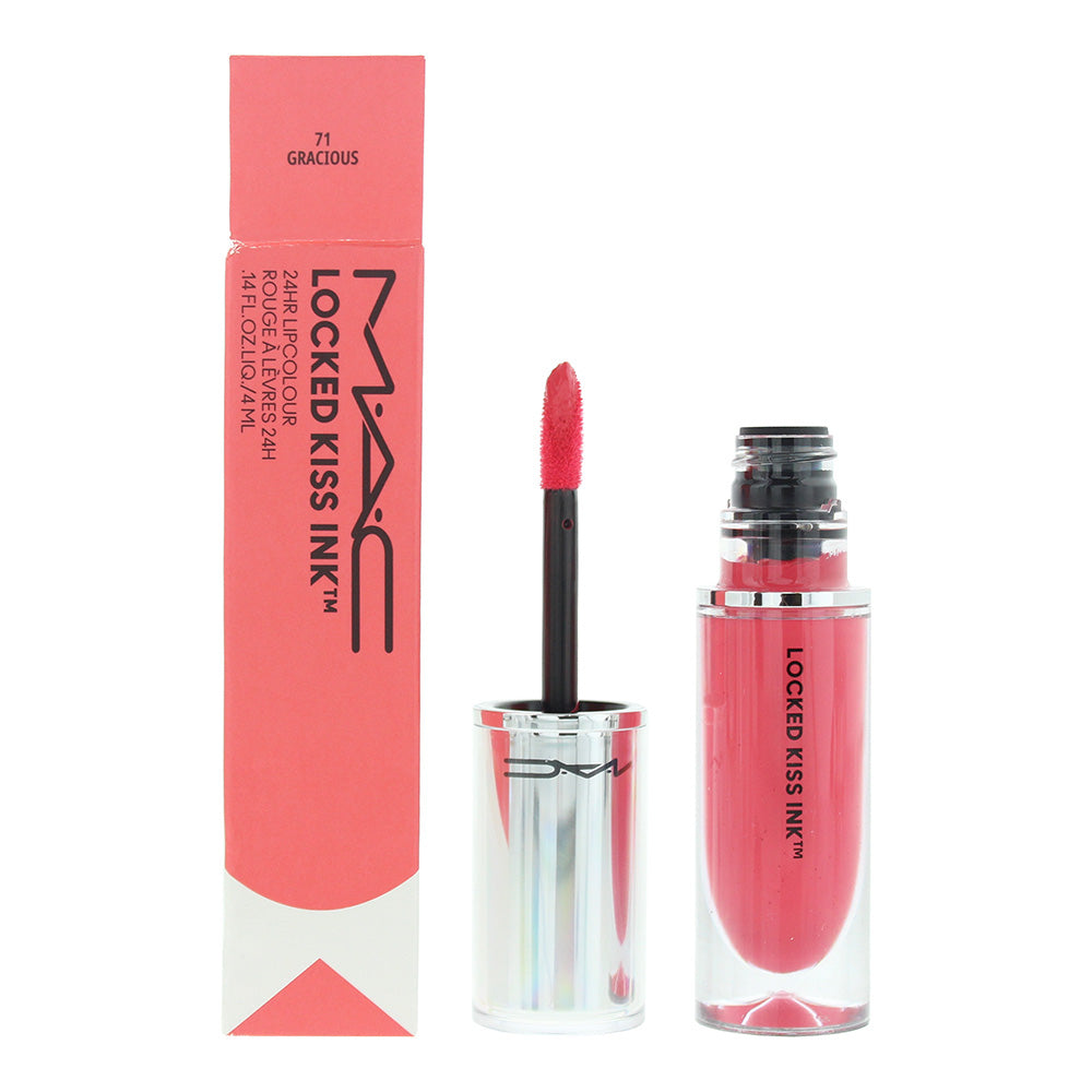 MAC Locked Kiss Ink 24HR Liquid Lipstick Lipcolour 4ml - 71 Gracious - Glow Empire