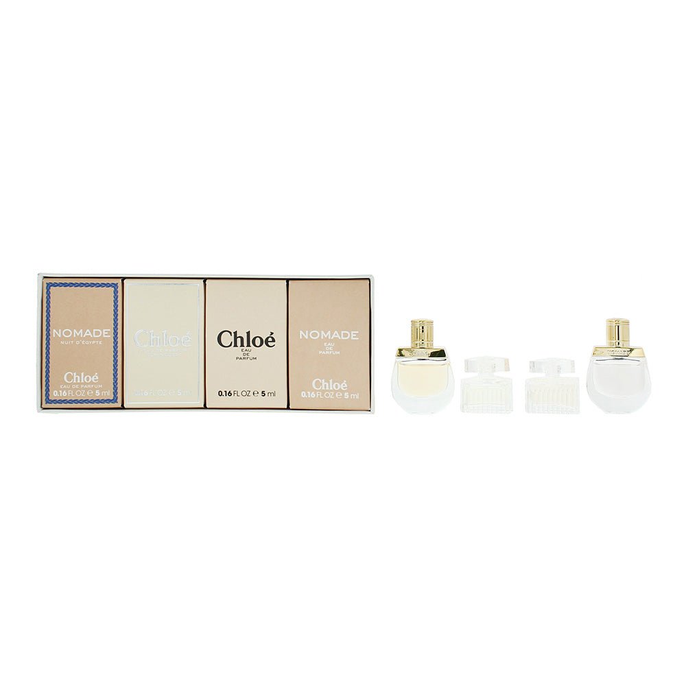 Chloé Miniature Gift Set 5ml Nomade EDP + 5ml Nomade Nuit D'égypte EDP + 5ml Chloé EDP + 5ml Lumnieuse EDP - Glow Empire