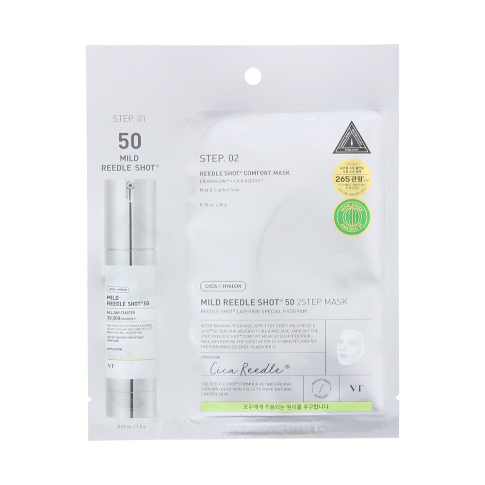 VT Cosmetics Reedle Shot 50 2-Step Mild Mask 25g - Glow Empire