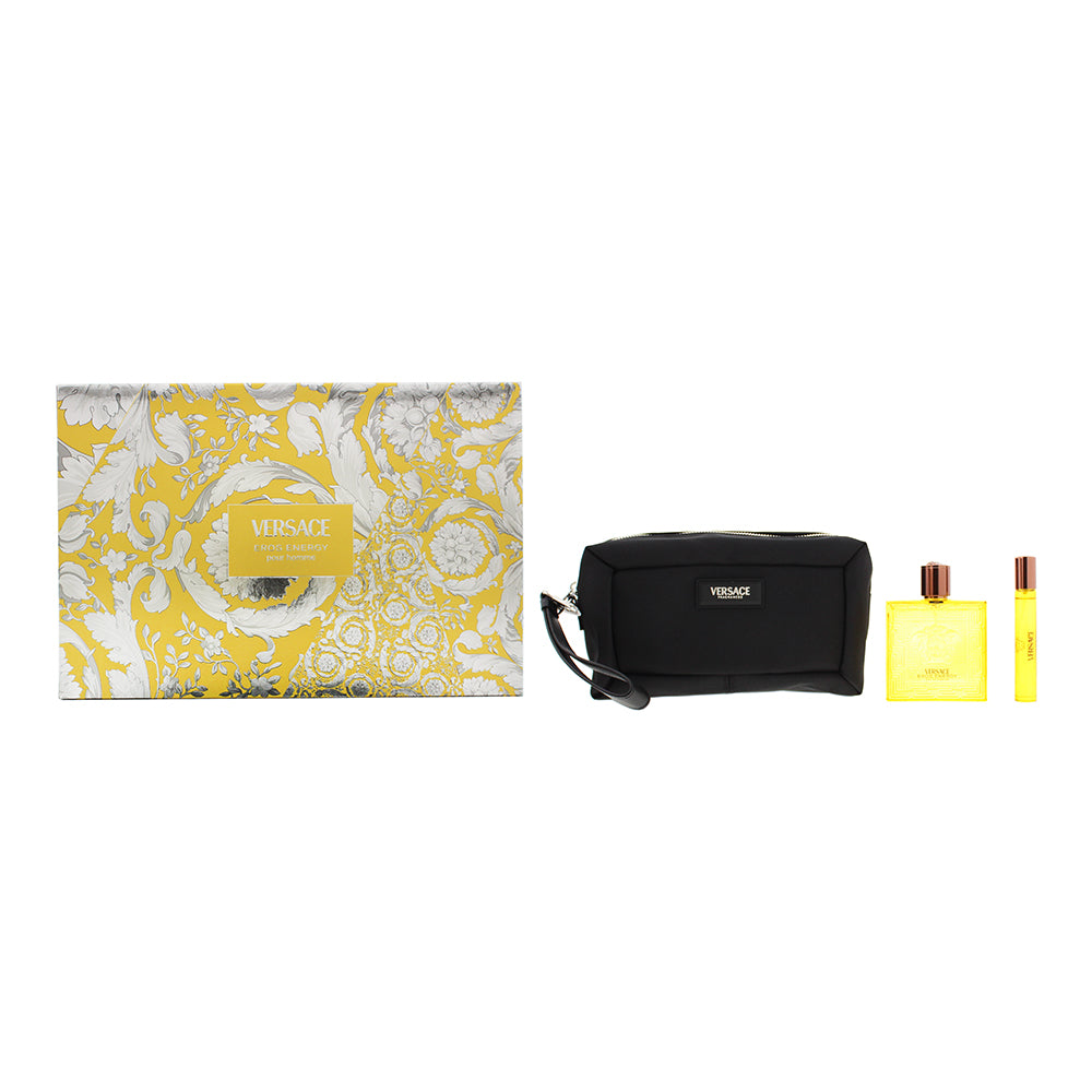 Versace Eros Energy Gift Set 100ml EDP + 10ml EDP + Toiletry Bag - Glow Empire