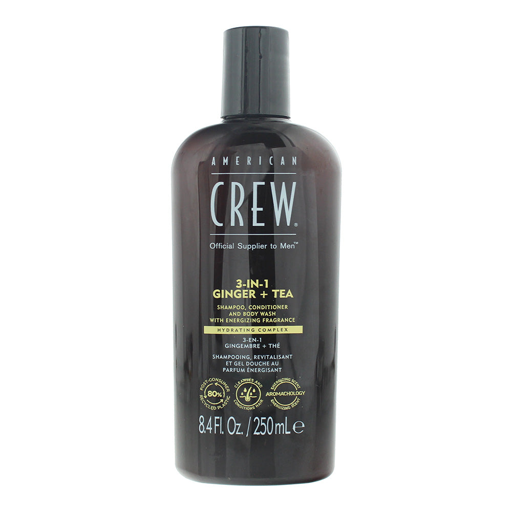 American Crew 3-In-1 Ginger + Tea Shampoo 250ml - Glow Empire