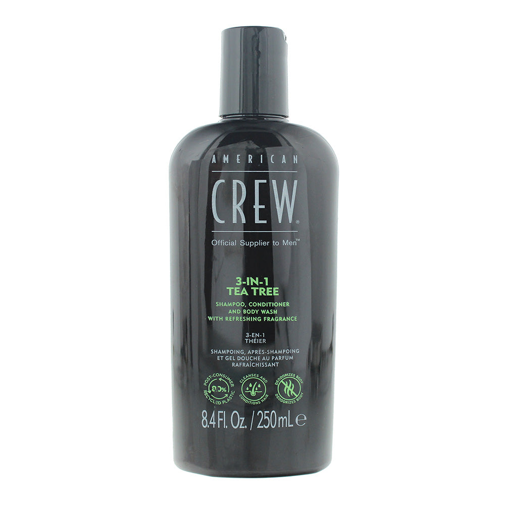 American Crew 3-In1 Tea Tree Shampoo 250ml - Glow Empire