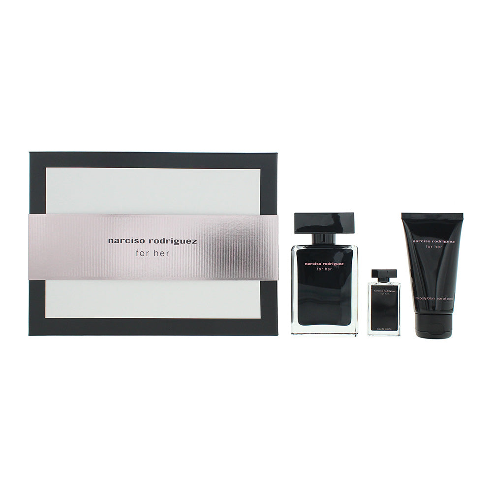 Narciso Rodriguez for Her Gift Set 50ml EDT + 50ml Body Lotion +7.5ml EDT - Glow Empire