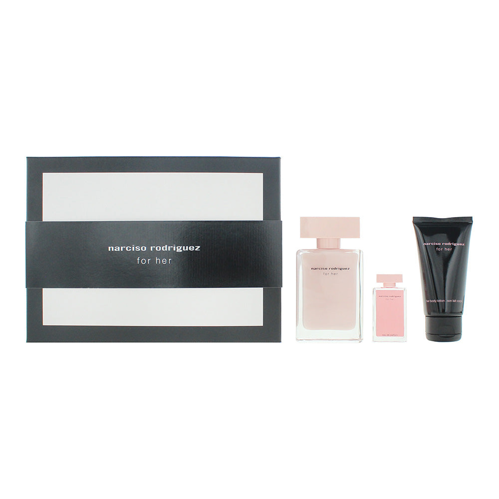 Narciso Rodriguez for Her Gift Set 50ml EDP + 50ml Body Lotion +7.5ml EDP - Glow Empire