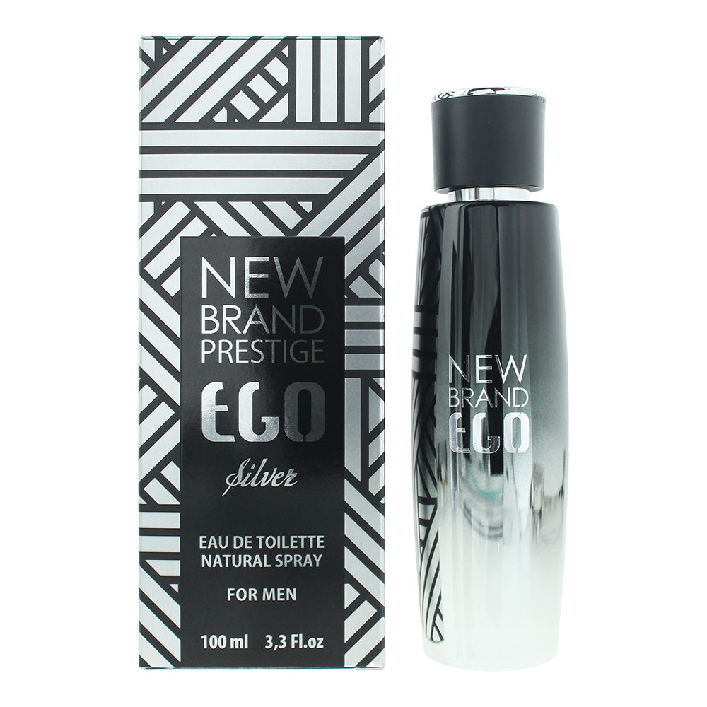 New Brand Parfums Ego Silver Eau de Toilette 100ml Spray - Glow Empire
